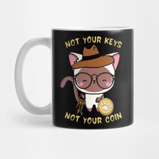 not your keys not your coin white cat Mug